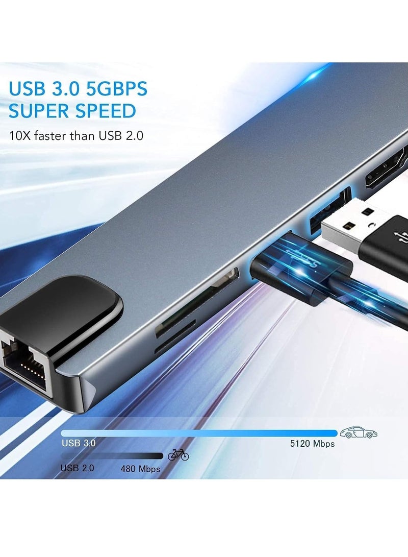 ELTRAZONE USB-C 8-in-1 Multiport Hub Adapter – 4K HDMI, Gigabit Ethernet, and PD Charging for Enhanced Connectivity - Image 5