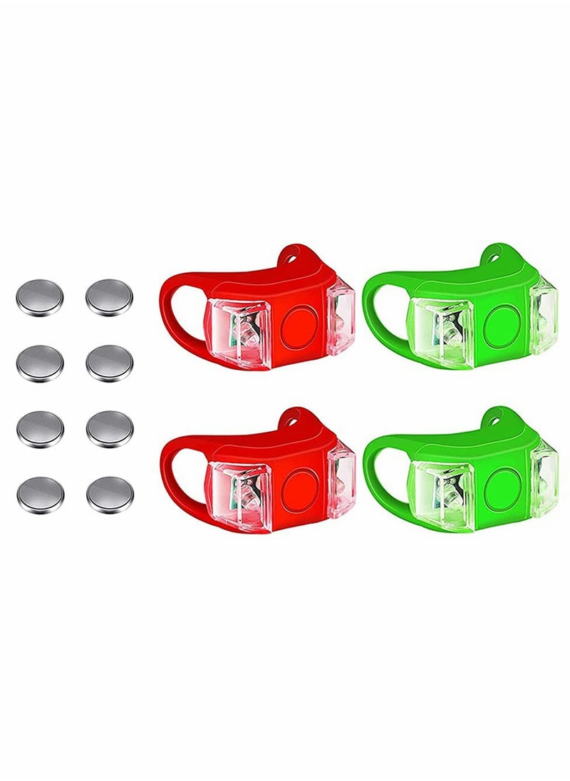 KASTWAVE Bicycle Warning Lights, 4 Pieces Boat Bow Lights LED Boat Navigation Lights Boat Kayak Pontoon Hovercraft Yacht Motorboat Bike Hunting Night Running Fishing (Red, Green)  - Image 1