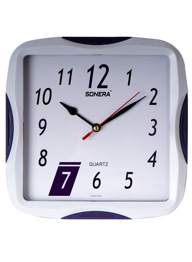 Sonera Wall Clock -9751-Analog -Quartz -Purple Color - Image 1