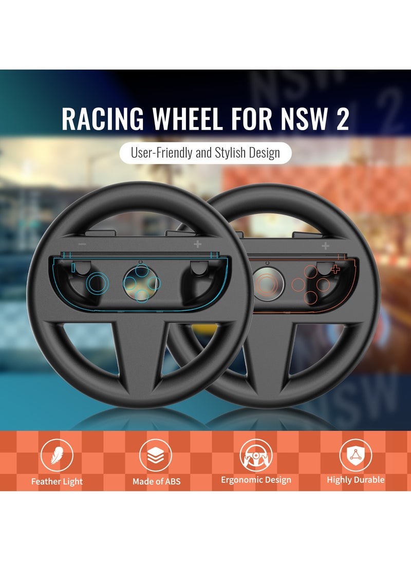 JYS-NS2261 2Pcs Game Wheel Compatible with Nintendo Switch2 Joypad Handle Steering Wheel JOYCON Switch Controller  - Image 2