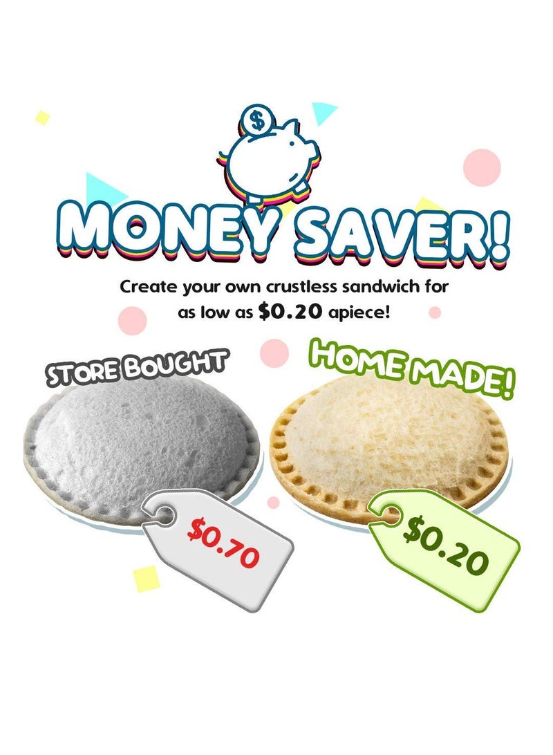 Sandwich Sealer and Cutter, Cut and Seal, Decruster Sandwich Maker, Sandwich Cutters for Kids, Great for Lunchbox and Bento Box, Boys and Girls Kids Lunch - Image 5