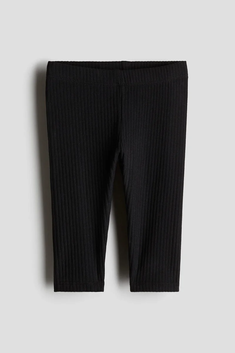 H&M Ribbed cotton leggings