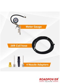 RoadPower 4 Cylinder Car Air Compressor Ultra Extreme 4x4 Tire Super Air Flow Portable 150 PSI 400 LPM 12V Tire Inflator For Car Truck Bicycle Football And Other Inflatables With Carry Bag  - Image 3