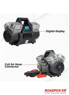 RoadPower 4 Cylinder Car Air Compressor Ultra Extreme 4x4 Tire Super Air Flow Portable 150 PSI 400 LPM 12V Tire Inflator For Car Truck Bicycle Football And Other Inflatables With Carry Bag  - Image 5