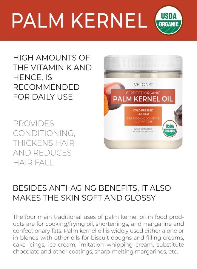 velona USDA Certified Organic Palm Kernel Oil - 8 Fl Oz | 100% Pure and Natural Carrier Oil | Refined, Cold Pressed | Face, Hair, Body & Skin Care | Use Today - Enjoy Results - Image 2