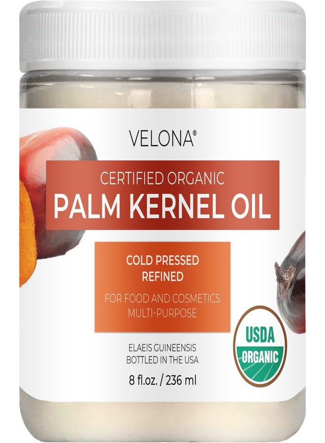 velona USDA Certified Organic Palm Kernel Oil - 8 Fl Oz | 100% Pure and Natural Carrier Oil | Refined, Cold Pressed | Face, Hair, Body & Skin Care | Use Today - Enjoy Results - Image 1