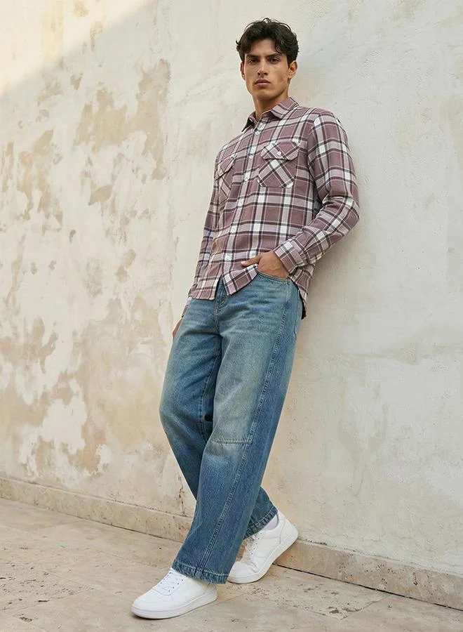 Splash FAV BLUE Men Baggy Fit Panelled Jeans for Men | Best Price UAE