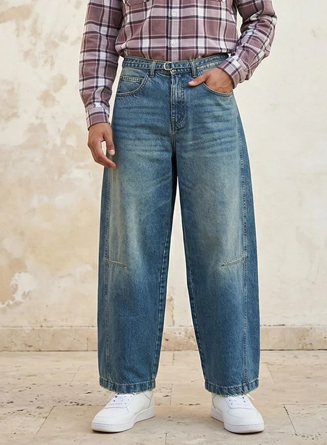 Splash FAV Men Baggy Fit Panelled Jeans