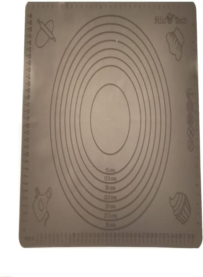 SilicoTeck 35 X 45 cm Silicone Baking Mat for Pastry Rolling with Measurements, Liner Heat