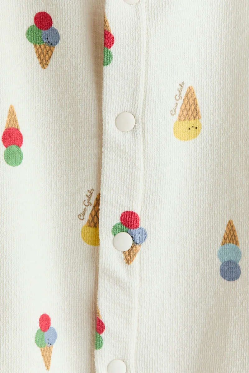 H&M Cotton terry romper suit