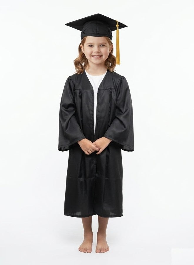 QuickBazaar Kids Graduation Gown With Cap For Kids | Covocation Degree Gown For Girls And Boys | Fancy Dress Costume (5-6 Years) - Image 1