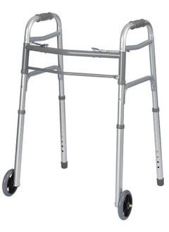 Generic Foldable Elderly Walker Aluminum Rotating Walker - Silver  - Image 1