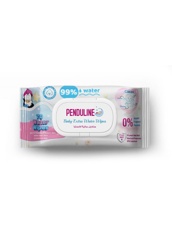 70-Piece Baby Extra Water Wipes