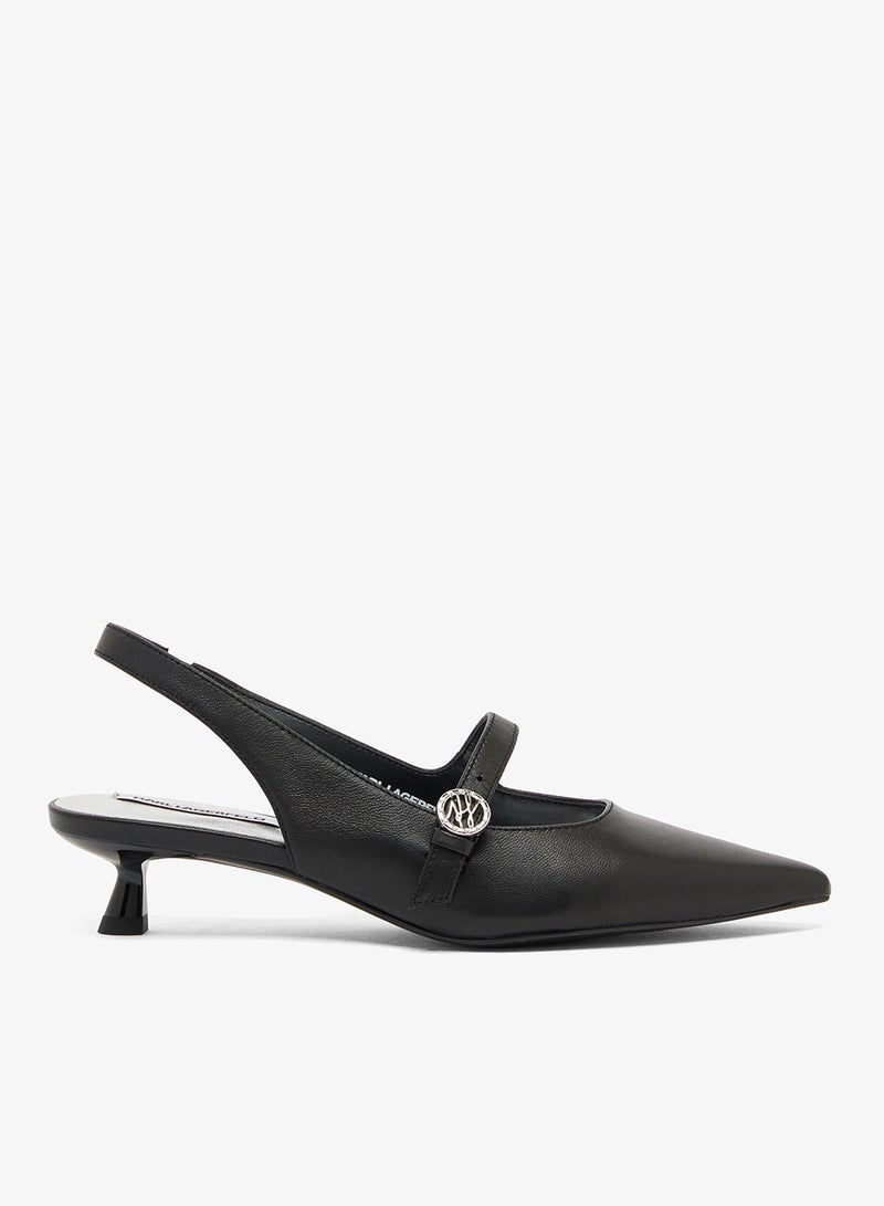 كارل لاغرفيلد حذاء باشا بكعب مدبب - Image 1