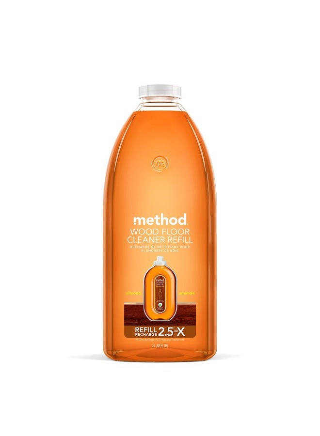Method Hardwood Floor Cleaner Squirt + Mop Refill, Almond, For Sealed Hardwood and Laminate Floors, 68 Fl Oz (Pack of 1) - Image 1