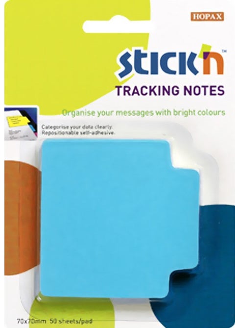 Reynolds - Hopax Stickn Adhesive Note Paper 70X70 Mm Neon Blue 50 Sheets 4-2147900-5001 - Image 1
