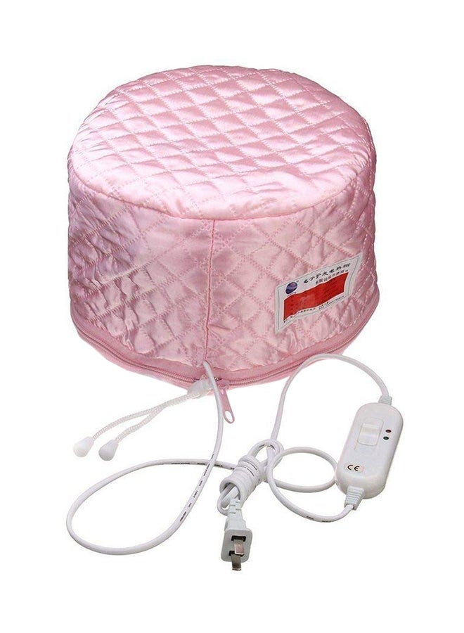 Electric Thermal Spa Cap With Hair Steamer Pink 0.98X0.8X1.2inch