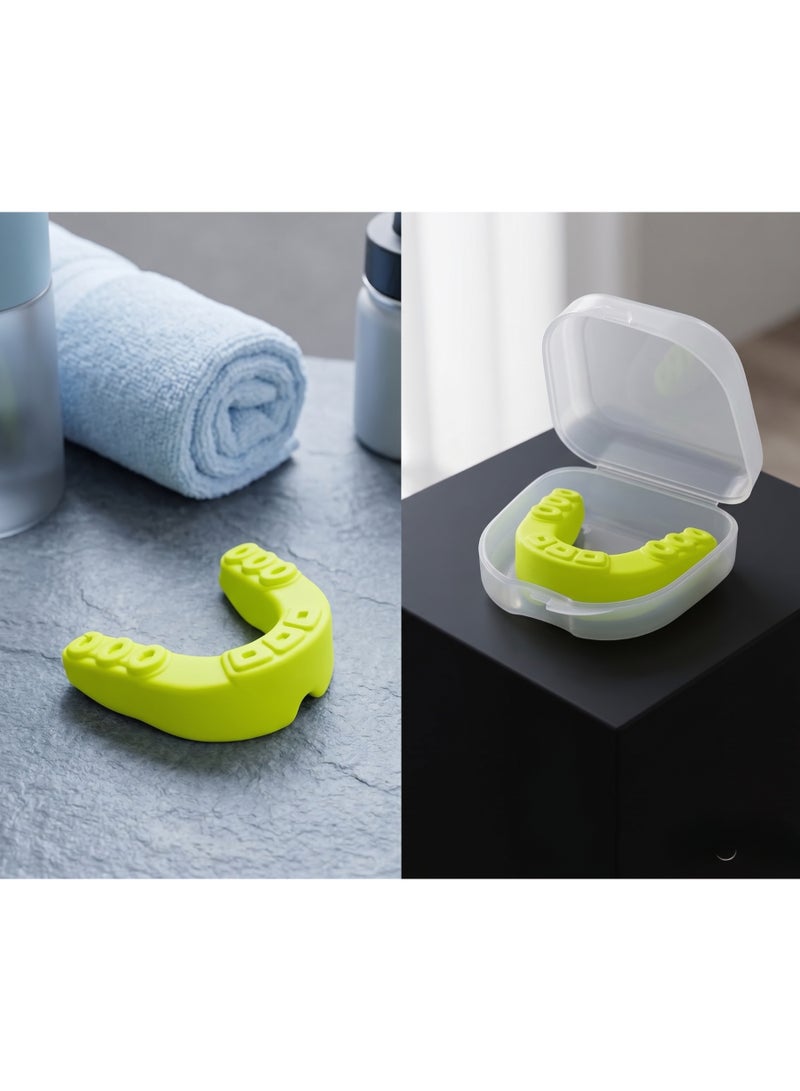 Sports silicone mouth guard for adults 5×5 – yellow. - Image 2
