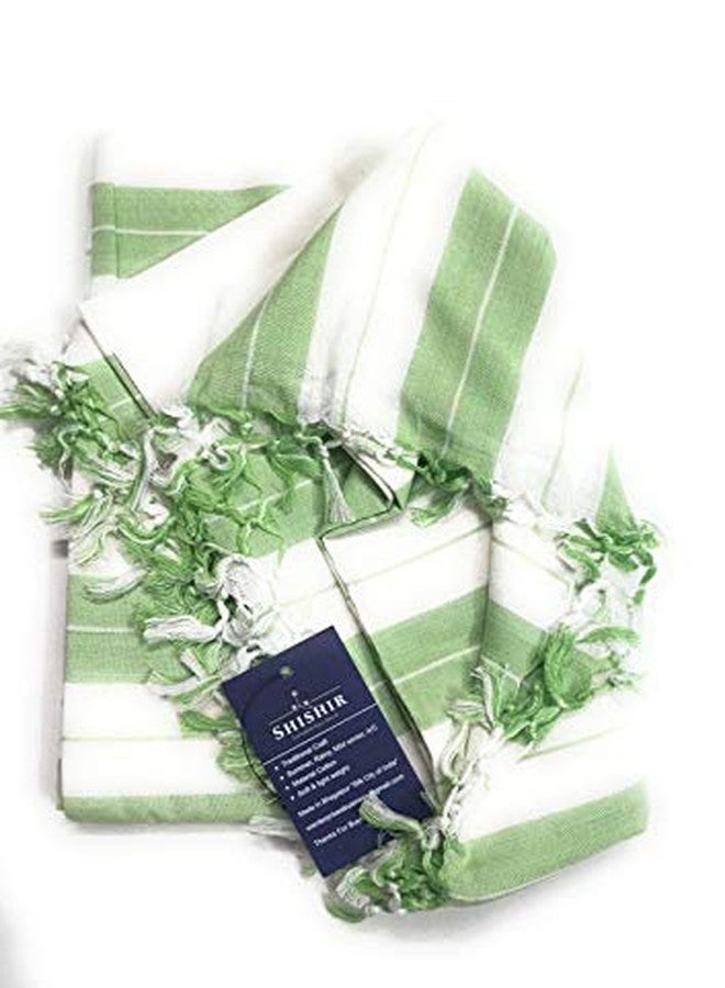 SHISHIR Bhagalpuri Silky Soft Green Plain Design Breathable Cotton Chadar - Size-220X135| TC - 200 - Image 1