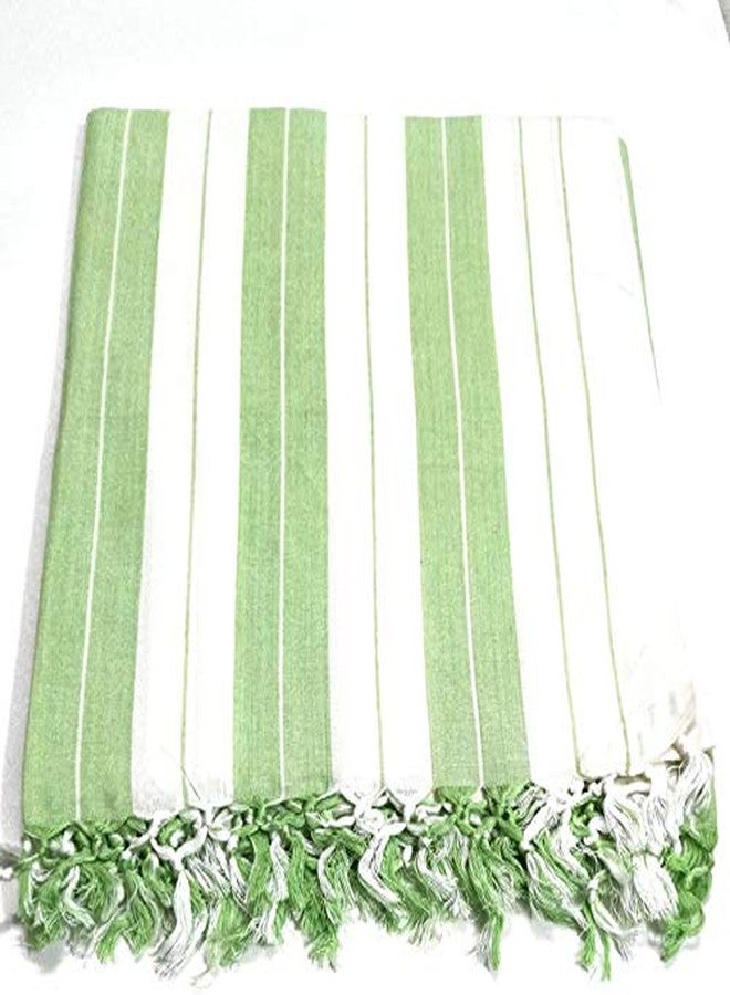 SHISHIR Bhagalpuri Silky Soft Green Plain Design Breathable Cotton Chadar - Size-220X135| TC - 200 - Image 5