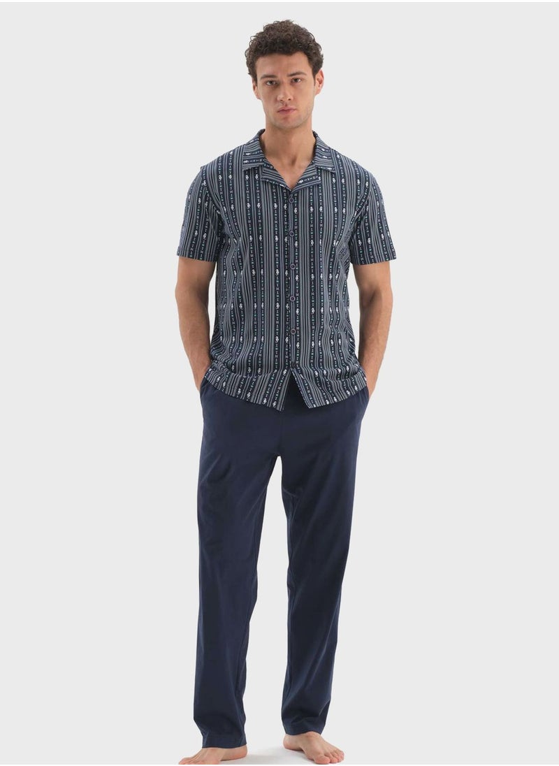 dagi - Nightwear Shirt & Trouser Set - Image 1