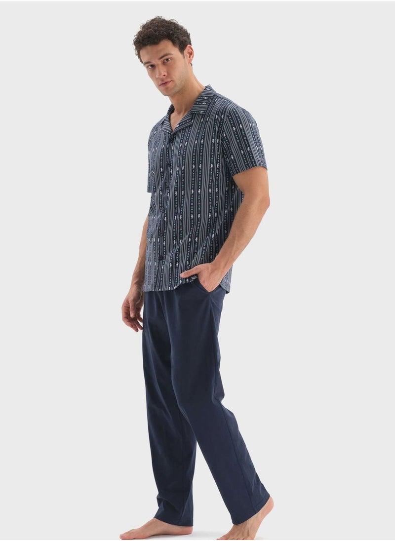 dagi - Nightwear Shirt & Trouser Set - Image 1