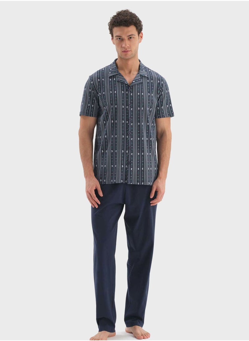 dagi - Nightwear Shirt & Trouser Set - Image 1