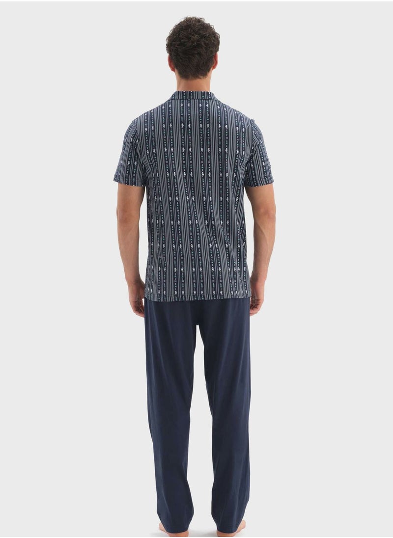 dagi - Nightwear Shirt & Trouser Set - Image 1