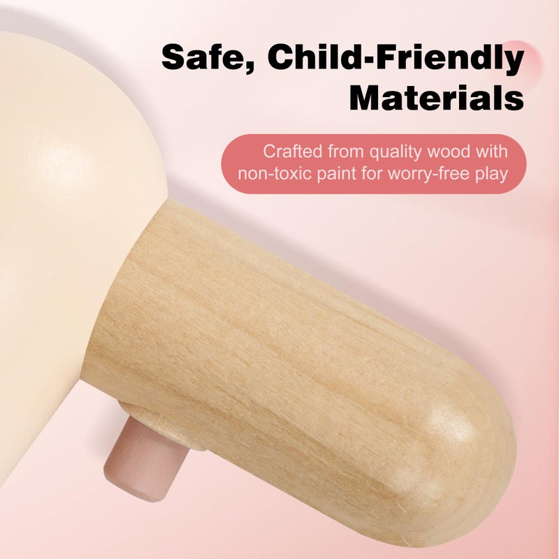 Pithfor Wooden Makeup Toy Set, Pretend Play Makeup Set for Kids Toddlers, Play Beauty Makeup Kit for Girls 3 4 5 6 7 Year Old - Image 5