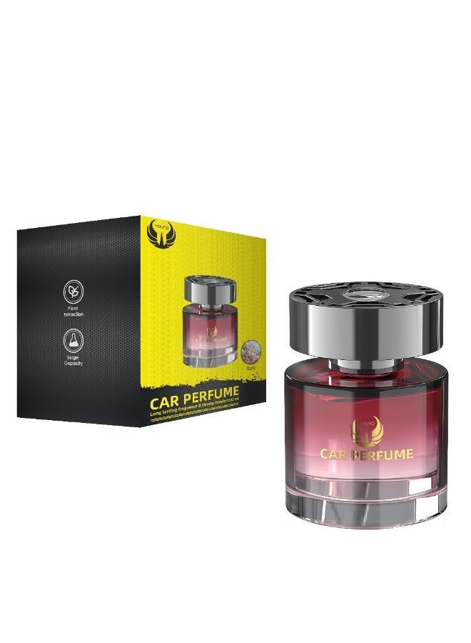 YOUFO car air freshener, a luxurious rose scent... lasting and refreshing. Works without charging or electricity, with a natural formula that gives you a stable and sophisticated rose scent that lasts a long time. - Image 2