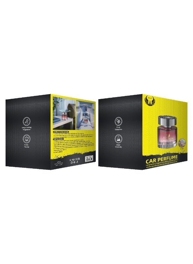YOUFO car air freshener, a luxurious rose scent... lasting and refreshing. Works without charging or electricity, with a natural formula that gives you a stable and sophisticated rose scent that lasts a long time. - Image 3