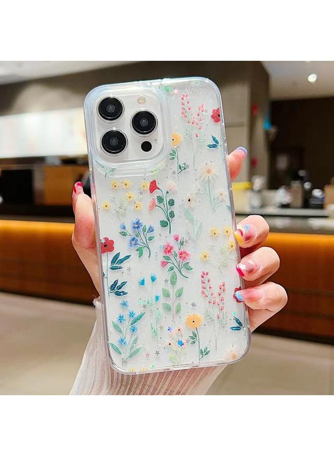 S-TOP Case For iPhone 15 Pro Max Fresh Small Floral Epoxy TPU Phone Case - Image 1