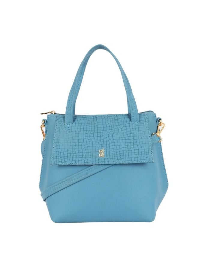 Baggit Women Blue Tote Handbag Medium | Ladies Stylish Casual Purse Bag - Image 1