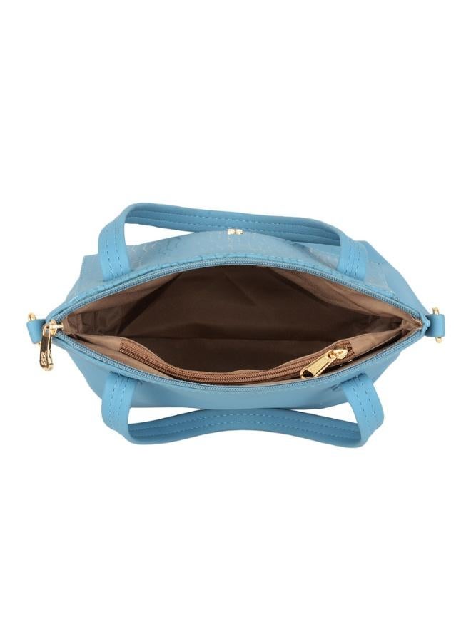 Baggit Women Blue Tote Handbag Medium | Ladies Stylish Casual Purse Bag - Image 5