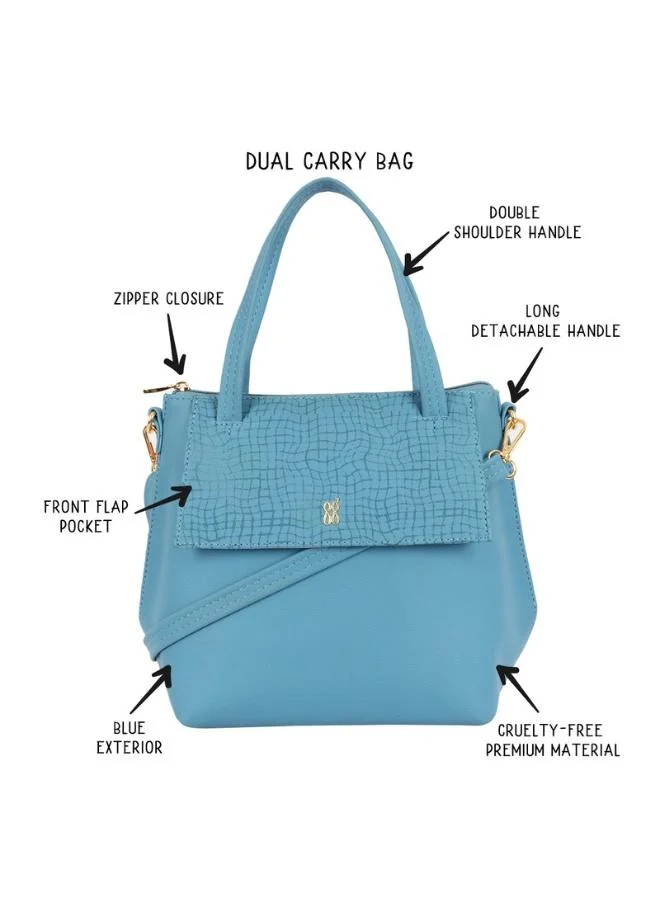 Baggit Baggit Women Blue Tote Handbag Medium Size | Ladies Stylish Casual Purse Bag