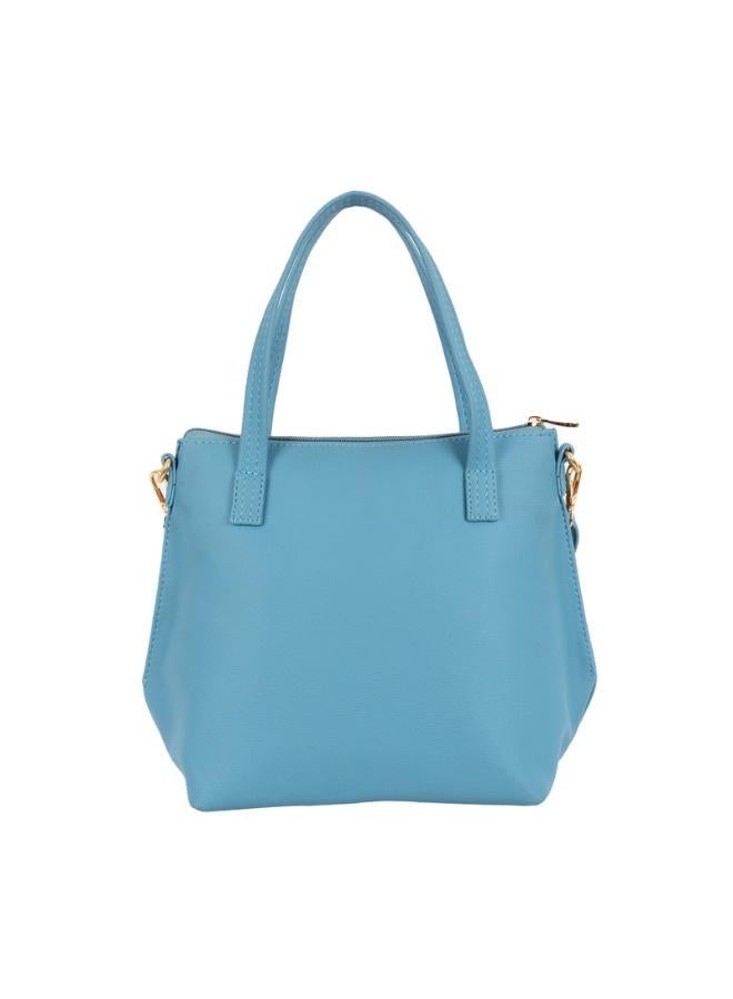 Baggit Women Blue Tote Handbag Medium | Ladies Stylish Casual Purse Bag - Image 4