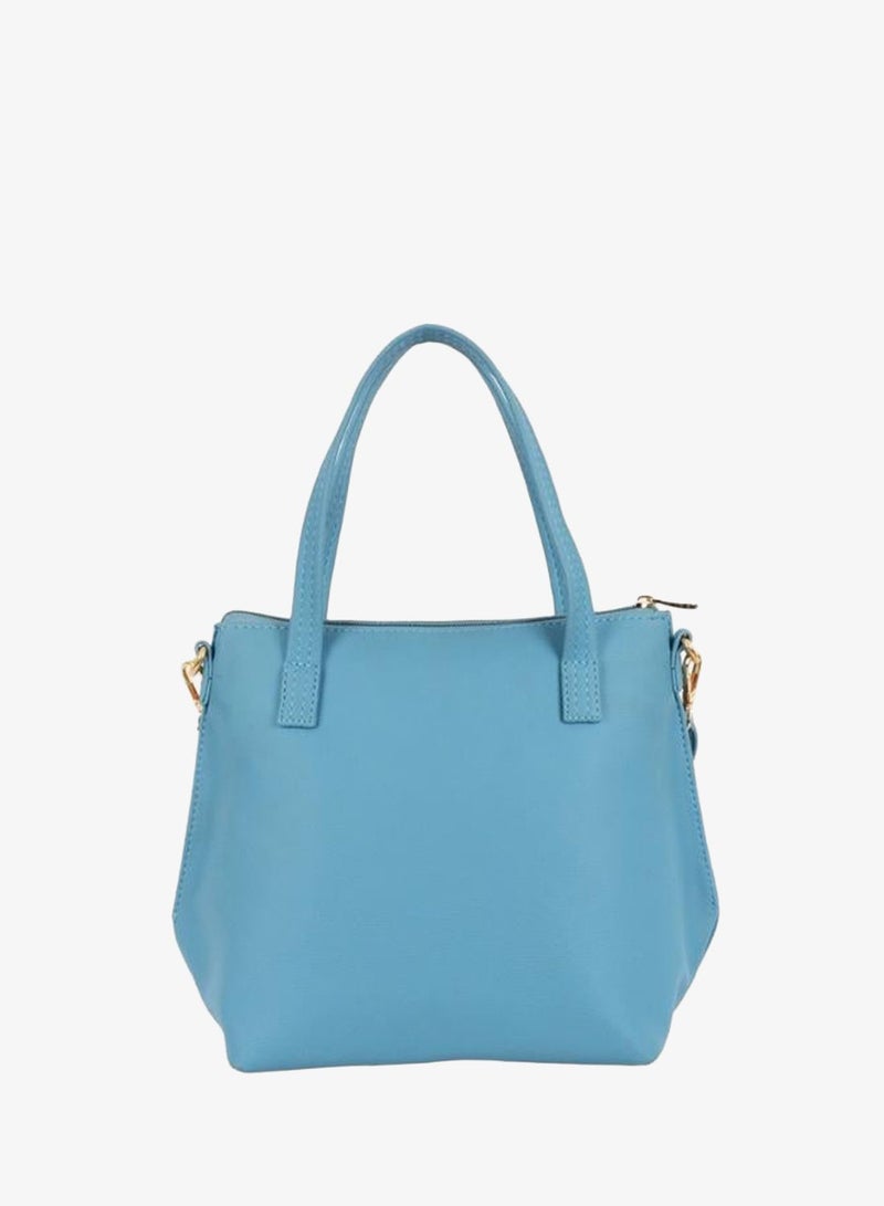 Baggit Women Blue Tote Handbag Medium | Ladies Stylish Casual Purse Bag - Image 4
