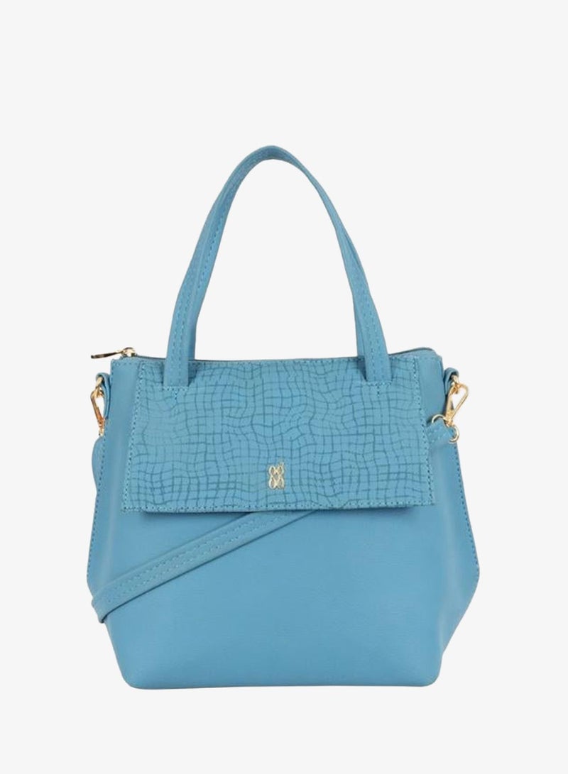 Baggit Women Blue Tote Handbag Medium | Ladies Stylish Casual Purse Bag - Image 1