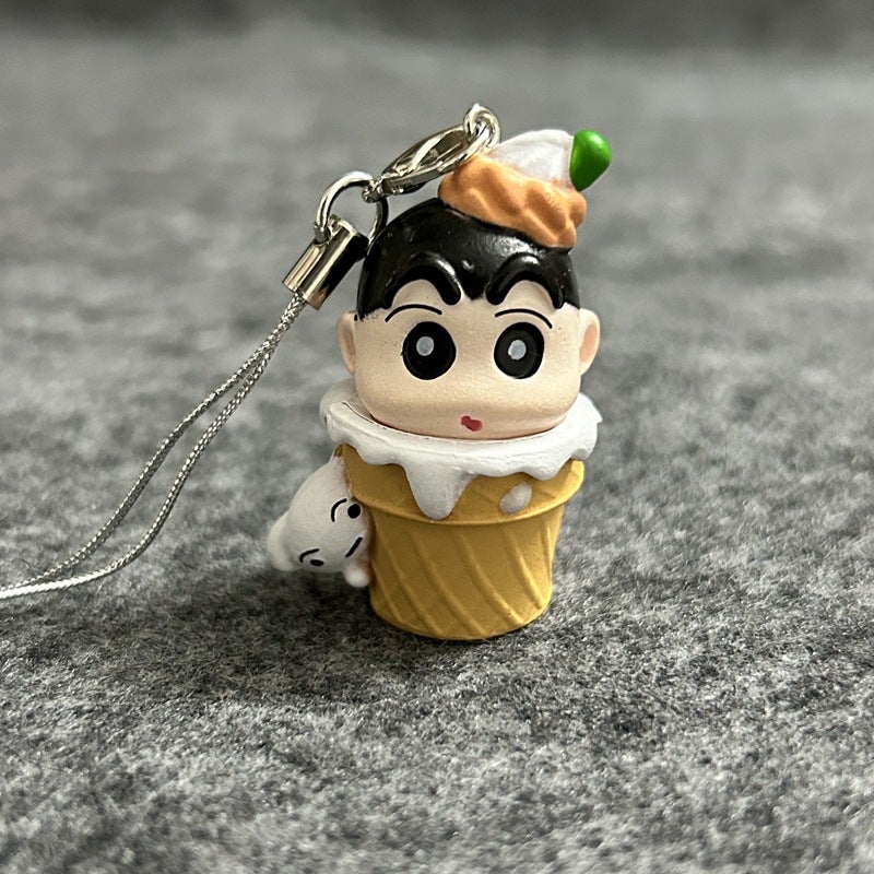 Single Mobile Phone Rope Pendant Small New Christmas Gingerbread Man Little Sheep Bear Food Play Pendant Keychain - Image 3