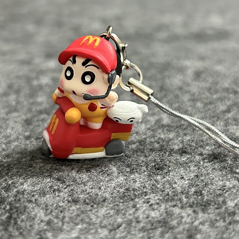 Single Mobile Phone Rope Pendant Small New Christmas Gingerbread Man Little Sheep Bear Food Play Pendant Keychain - Image 4