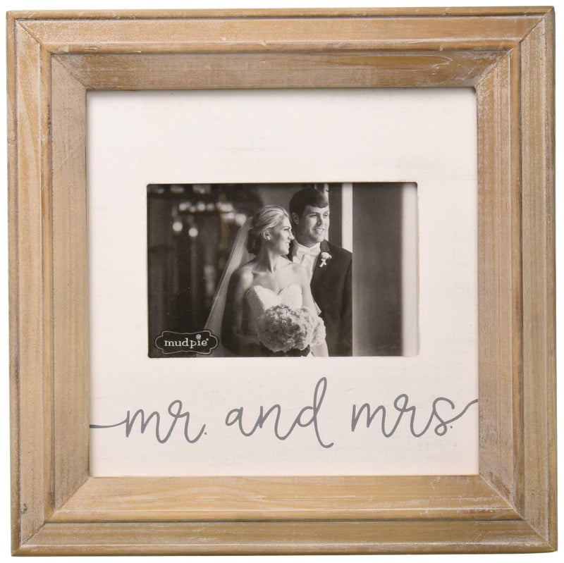 Mud Pie Mrs. Picture Frame  Brown - Image 2