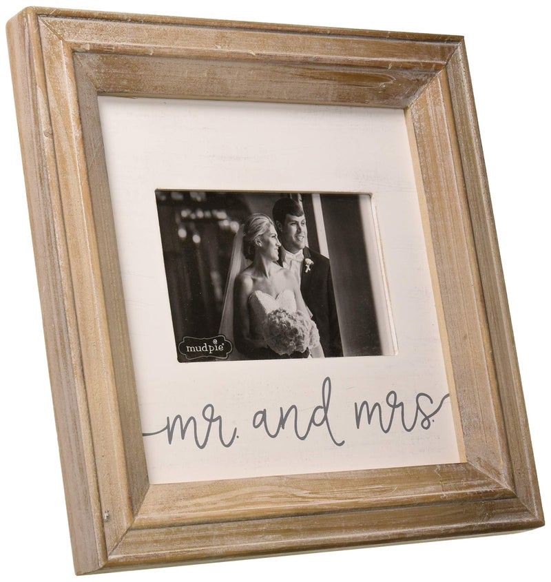 Mud Pie Mrs. Picture Frame  Brown - Image 1