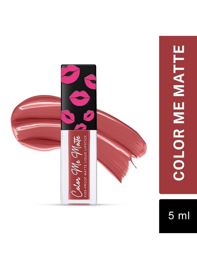 جاكلين يو أس أيه أحمر شفاه سائل مطفي يدوم طويلاً من Color Me غني بفيتامين E وزيت شجرة الشاي (بني إسبريسو - 5 مل) - Image 1