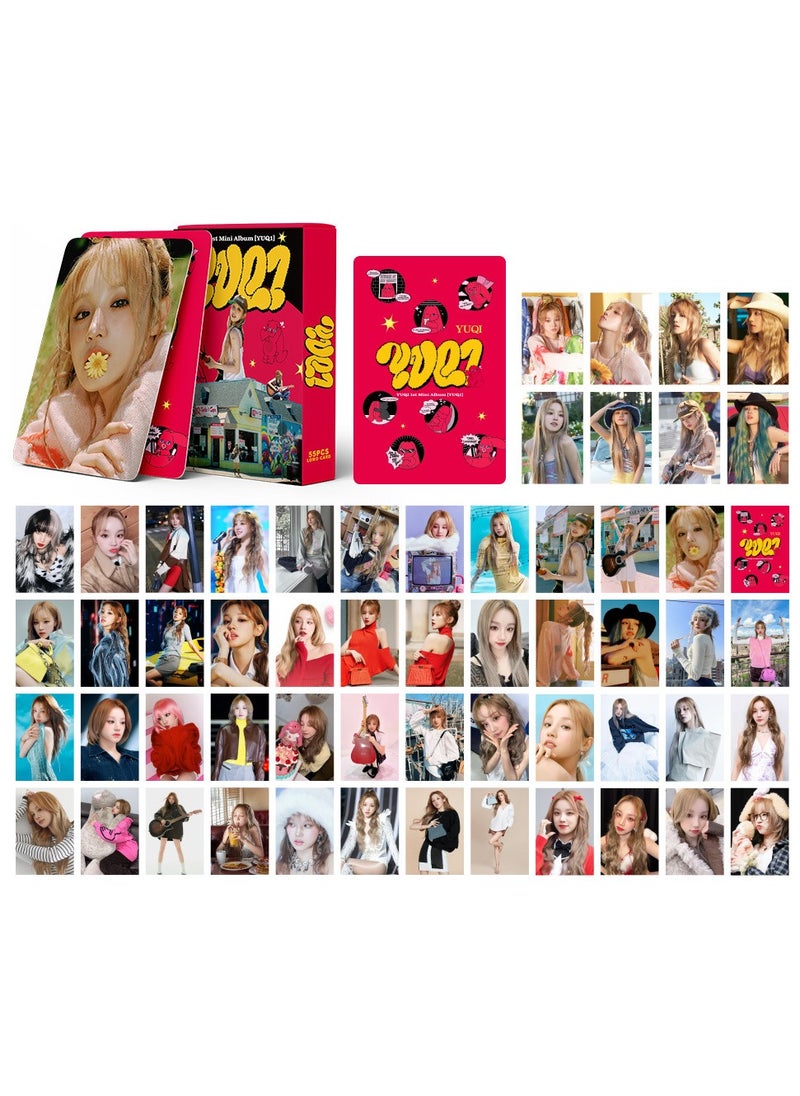 EHOME - 55Pcs (G)I-DLE Member Song Yuqi Mini Album YUQ1 Lomo Cards - Image 1