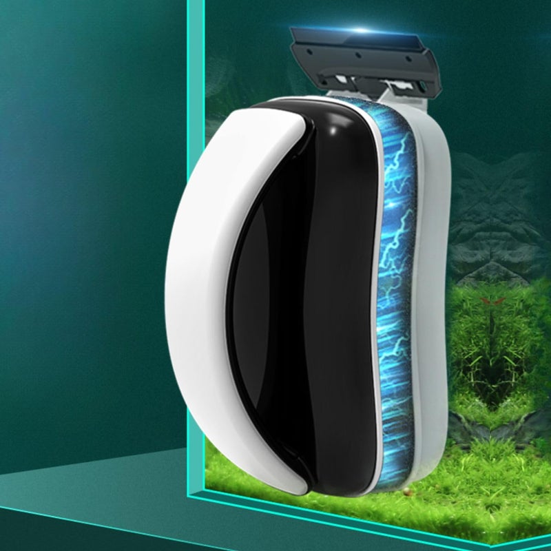 VAYINATO SOBO Floating Magnetic Glass Cleaner with Scraper Magnetic Brush Cleaner for Aquarium Fish Tank (Sobo MC-120) for Glass Thickness : 10-16mm - Image 1