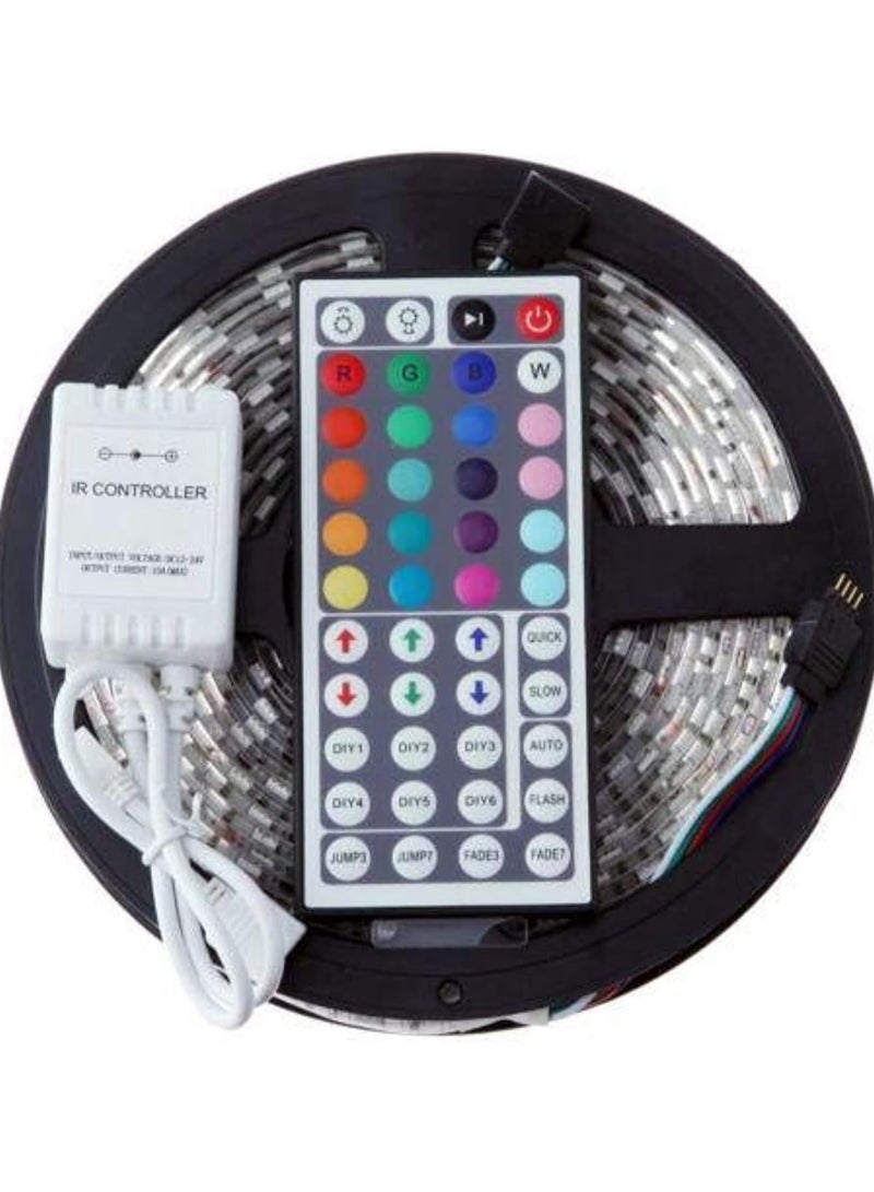 5050 LED Strip Light Multicolor with White Waterproof, 5 Meters - Image 1