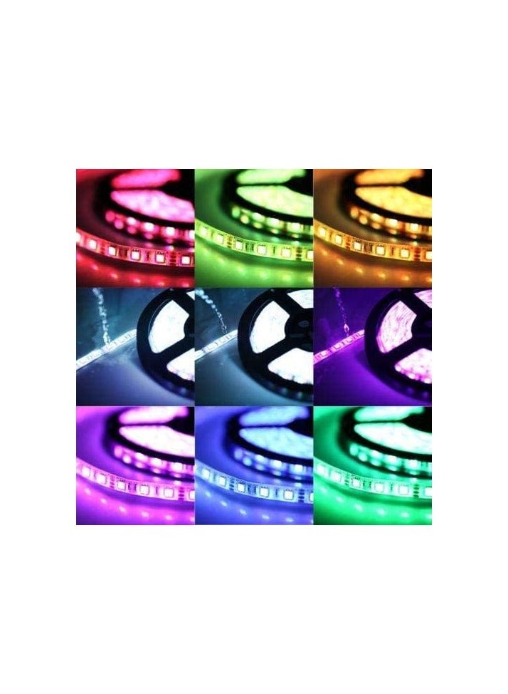 5050 LED Strip Light Multicolor with White Waterproof, 5 Meters - Image 2