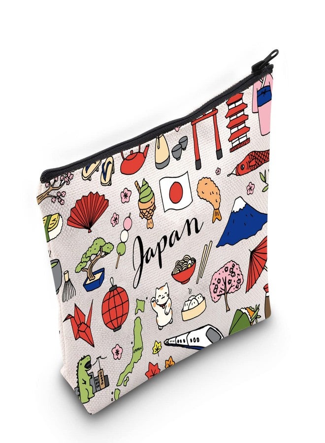 LEVLO Japan Travel Pouch - Zipper Pouch Bag for Souvenirs & Gifts, Japanese Trip Theme - Image 1