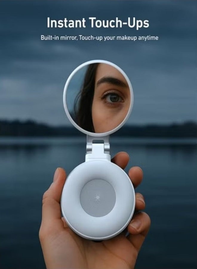 TELESIN ضوء سيلفي دائري مغناطيسي TELESIN C03 مع مرآة، حامل ثلاثي قابل للتمديد وسطوع قابل للتعديل - ضوء LED محمول للهواتف الذكية، الفلوغينغ، المكياج والبث المباشر (S5-BGD-01) - Image 3