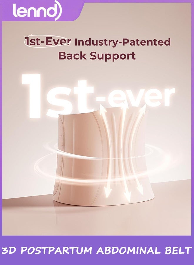 LENND Postpartum Belly Band for Natural and C-Section Recovery, Abdominal Binder with 3D Abdomen Lifting & Ergonomic Back Support, Seamless Belly Wrap Shapewear for Post Surgery Recovery - Image 2